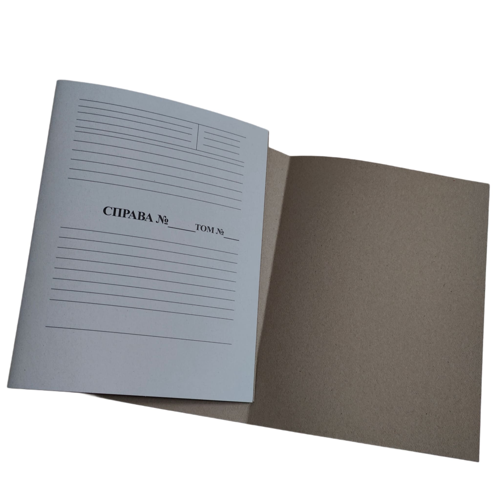 Архівна папка-листівка (для нотаріусів) 320*230мм з титульною сторінкою, без зав'язок, корінець 20 мм ЮТЕК